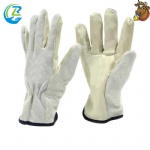 Cow Split Leather Driving Work Protective Gloves