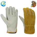 Comfortable Working Gloves Cow Split Leather Driver Gloves