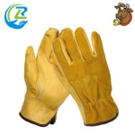 Yellow Cow Leather Driver Work Gloves Men