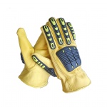 Yellow Sheep Leather TPR No Lining Working Safety Hand Gloves