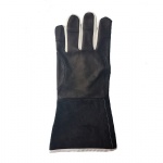 Black Cow Leather Mag Gloves Construction Using